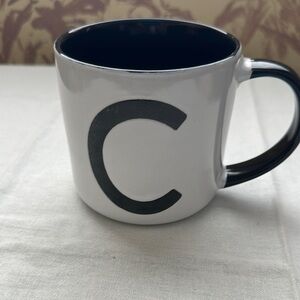 Monogrammed C White and Black Mug